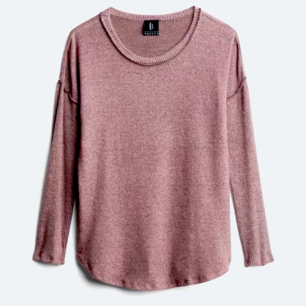 Bobeau- Bartie Hacci Ribbed Sleeve Knit Tunic, size xl